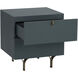 Celine 20.5 X 19.75 inch Teal Night Stand, Small